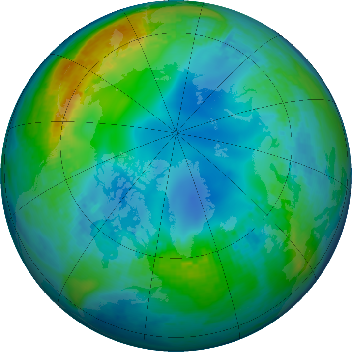 Arctic ozone map for 17 November 2002